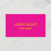 Professional Hot Pink Orange Retro Modern Trendy 名刺 (正面)