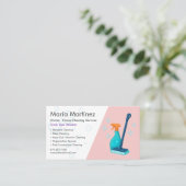 Professional House Cleaning Pink 名刺 (スタンド正面)