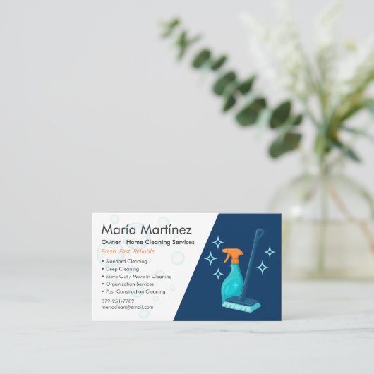 Professional House Cleaning Service 名刺 (スタンド正面)