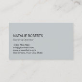 Professional House Cleaning Service Blue Silver 名刺 (裏面)