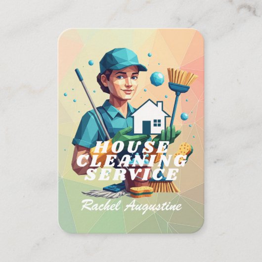Professional House Cleaning Service Housekeeping 名刺 (正面)