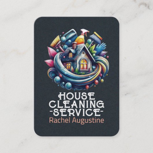 Professional House Cleaning Service Housekeeping 名刺 (正面)