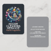 Professional House Cleaning Service Housekeeping 名刺 (正面/裏面)