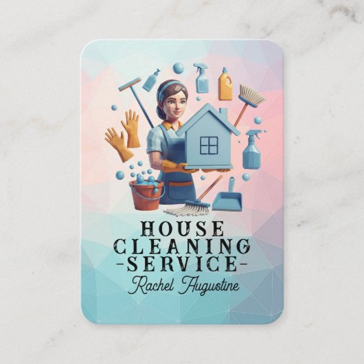Professional House Cleaning Service Housekeeping 名刺 (正面)