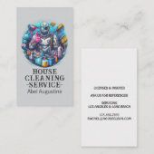 Professional House Cleaning Service Housekeeping 名刺 (正面/裏面)