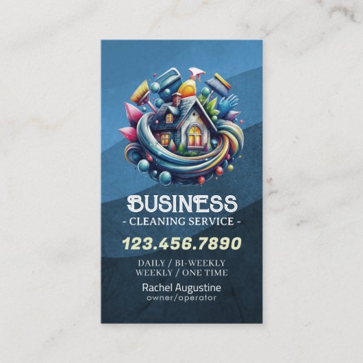 Professional House Cleaning Service Housekeeping 名刺 (正面)