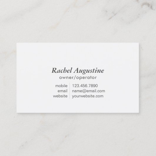 Professional House Cleaning Service Housekeeping 名刺 (裏面)