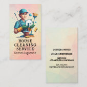 Professional House Cleaning Service Housekeeping 名刺 (正面/裏面)