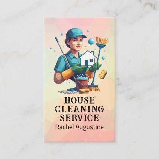 Professional House Cleaning Service Housekeeping 名刺 (正面)
