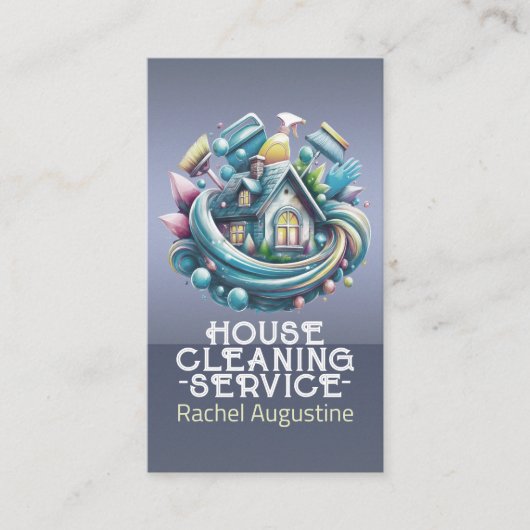 Professional House Cleaning Service Housekeeping 名刺 (正面)