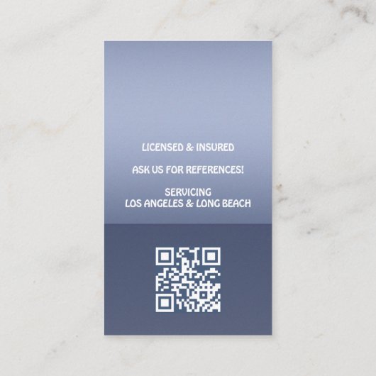 Professional House Cleaning Service Housekeeping 名刺 (裏面)