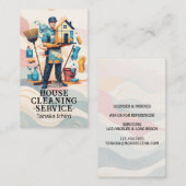 Professional House Cleaning Service Housekeeping 名刺 (正面/裏面)