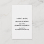 Professional House Cleaning Service Housekeeping 名刺 (裏面)