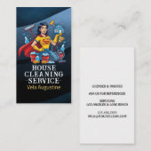 Professional House Cleaning Service Housekeeping 名刺 (正面/裏面)
