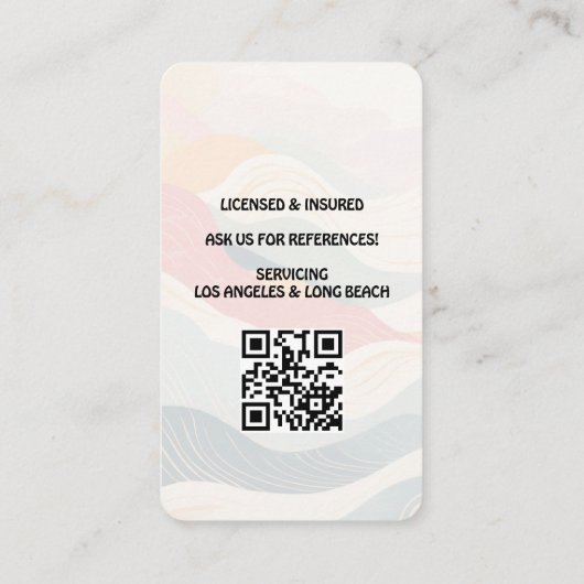 Professional House Cleaning Service Housekeeping 名刺 (裏面)