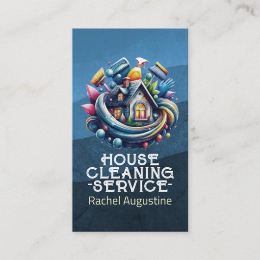 Professional House Cleaning Service Housekeeping 名刺 (正面)