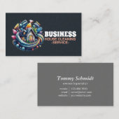 Professional House Cleaning Service Housekeeping 名刺 (正面/裏面)