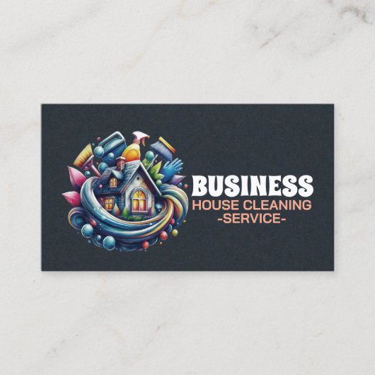 Professional House Cleaning Service Housekeeping 名刺 (正面)