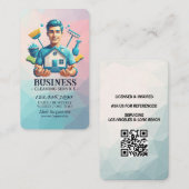 Professional House Cleaning Service Housekeeping 名刺 (正面/裏面)