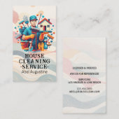 Professional House Cleaning Service Housekeeping 名刺 (正面/裏面)