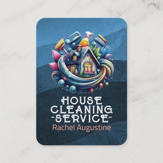 Professional House Cleaning Service Housekeeping 名刺 (正面)