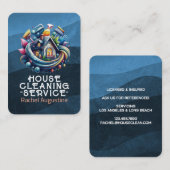 Professional House Cleaning Service Housekeeping 名刺 (正面/裏面)