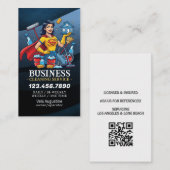 Professional House Cleaning Service Housekeeping 名刺 (正面/裏面)