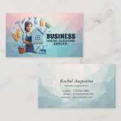 Professional House Cleaning Service Housekeeping 名刺 (正面/裏面)