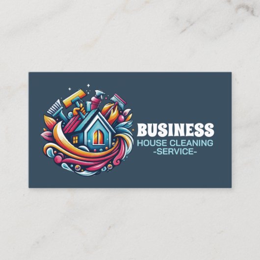 Professional House Cleaning Service Housekeeping 名刺 (正面)