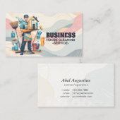 Professional House Cleaning Service Housekeeping 名刺 (正面/裏面)