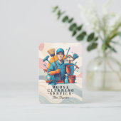 Professional House Cleaning Service Housekeeping 名刺 (スタンド正面)