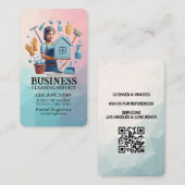 Professional House Cleaning Service Housekeeping 名刺 (正面/裏面)