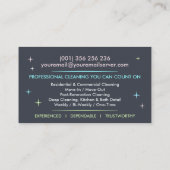 Professional House Cleaning Services Business Card 名刺 (裏面)
