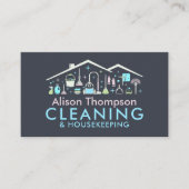 Professional House Cleaning Services Business Card 名刺 (正面)