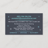 Professional House Cleaning Services Business Card 名刺 (裏面)