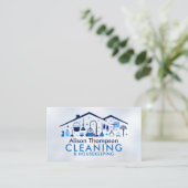 Professional House Cleaning Services Business Card 名刺 (スタンド正面)