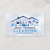 Professional House Cleaning Services Business Card 名刺 (正面)