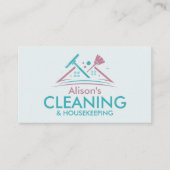 Professional House Cleaning Services Business Card 名刺 (正面)