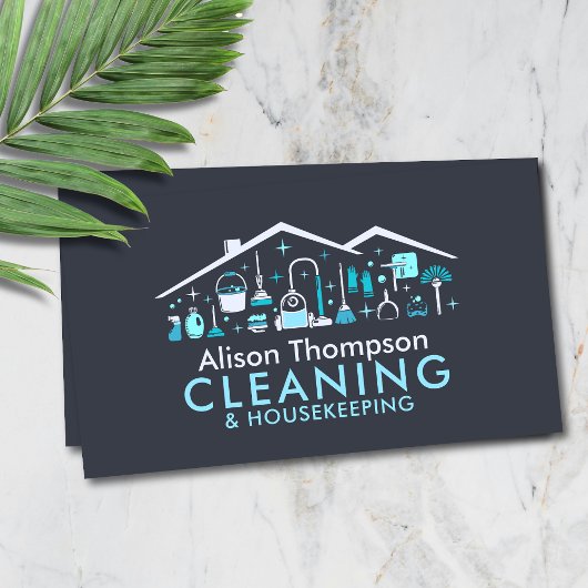 Professional House Cleaning Services Business Card 名刺