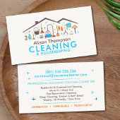 Professional House Cleaning Services Business Card 名刺