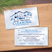 Professional House Cleaning Services Business Card 名刺