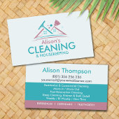 Professional House Cleaning Services Business Card 名刺