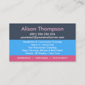 Professional House Cleaning Services Business Card 名刺 (裏面)