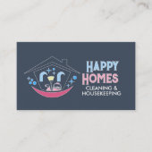 Professional House Cleaning Services Business Card 名刺 (正面)