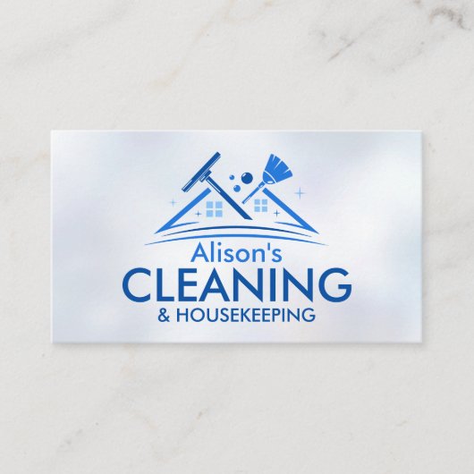 Professional House Cleaning Services Business Card 名刺 (正面)
