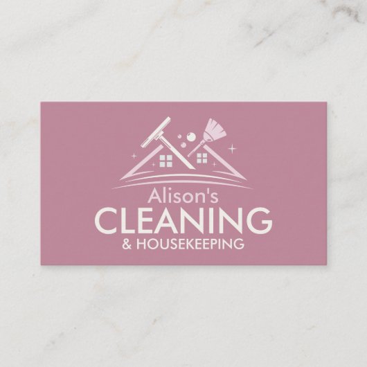 Professional House Cleaning Services Business Card 名刺 (正面)