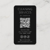 Professional House Cleaning Services Housekeeping 名刺 (裏面)