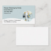 Professional House Cleaning Services Modern 名刺 (正面/裏面)