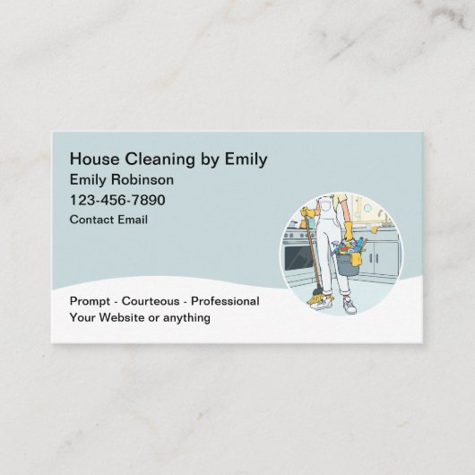 Professional House Cleaning Services Modern 名刺 (正面)