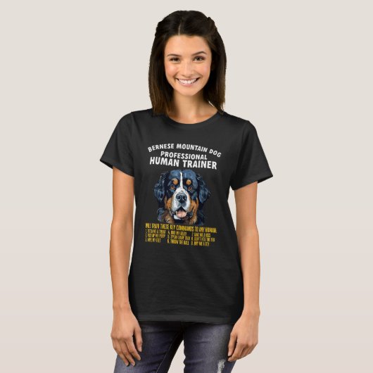 Professional Human Trainer Bernese Mountain Dog Tシャツ (正面フル)